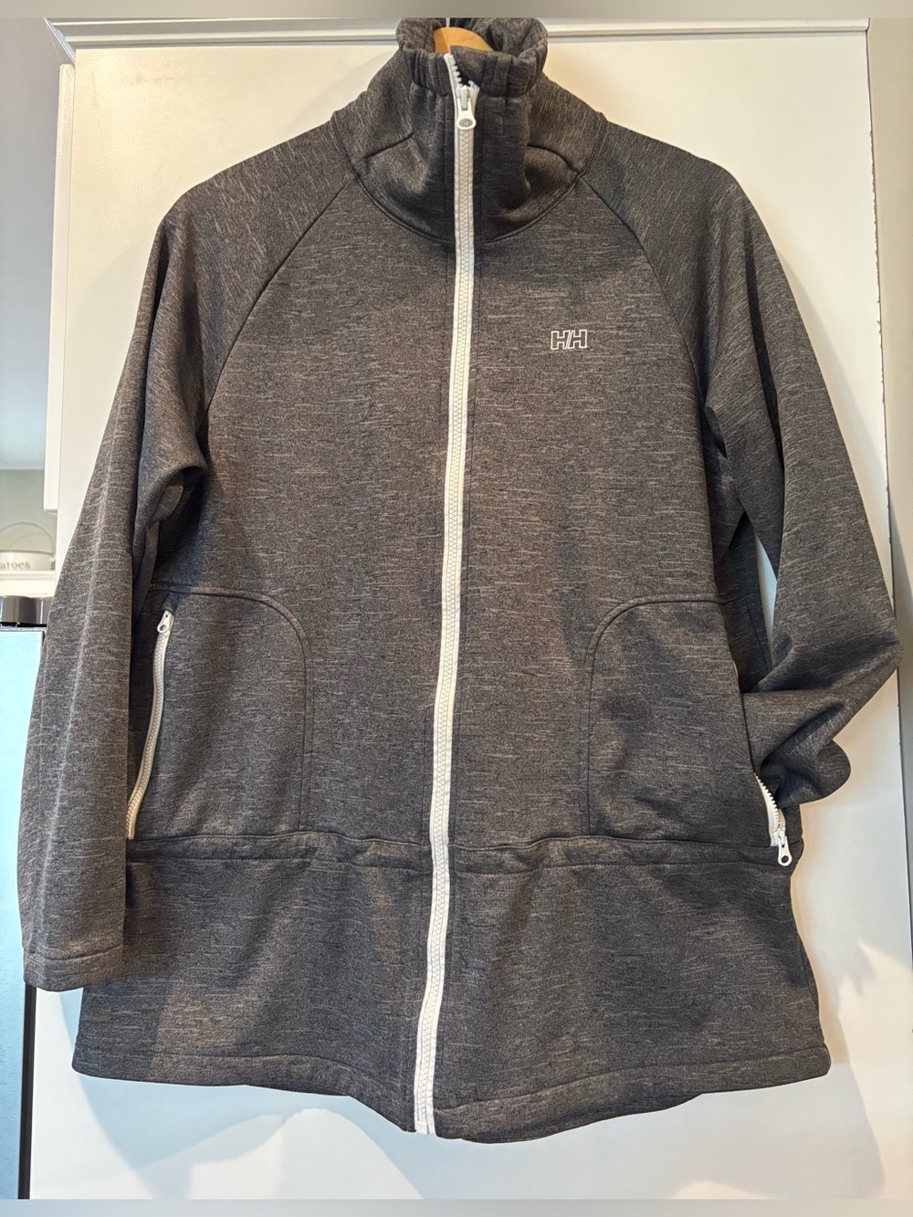 Helly Hansen heathered grey full zip jacket size medium as new!